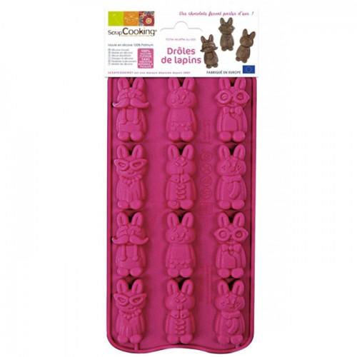 Chocolate mold - Funny rabbits