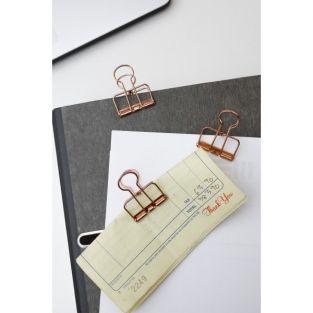 Double clamp clips x 6 - copper