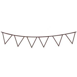 Wooden stamp - Pennants 7.2 x 3.2 cm