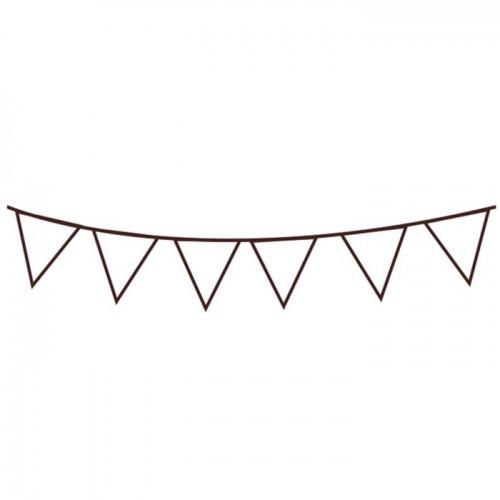 Wooden stamp - Pennants 7.2 x 3.2 cm