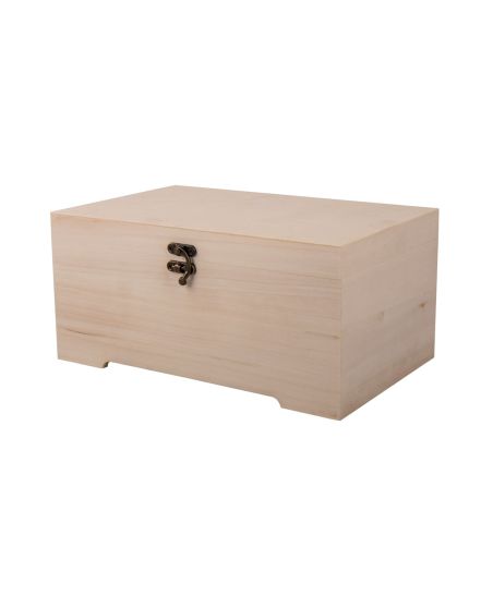Coffre en bois et case de 6 rangements - à personnaliser - 28 x 18 x 13,5 cm