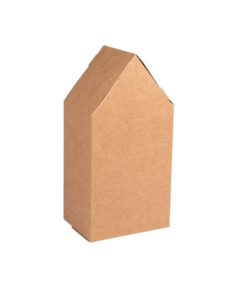 Kit scatola pieghevole - Casa - Kraft - 20 x 10 x 7,5 cm