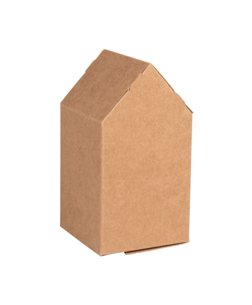 Kit scatola pieghevole - Casa - Kraft - 14 x 7,5 x 7,5 cm