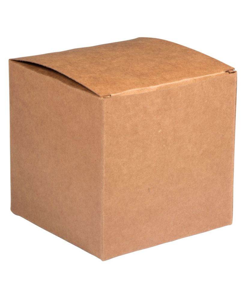 Kit de caja plegable - Cuadrada - Kraft - 10 x 10 x 10 cm