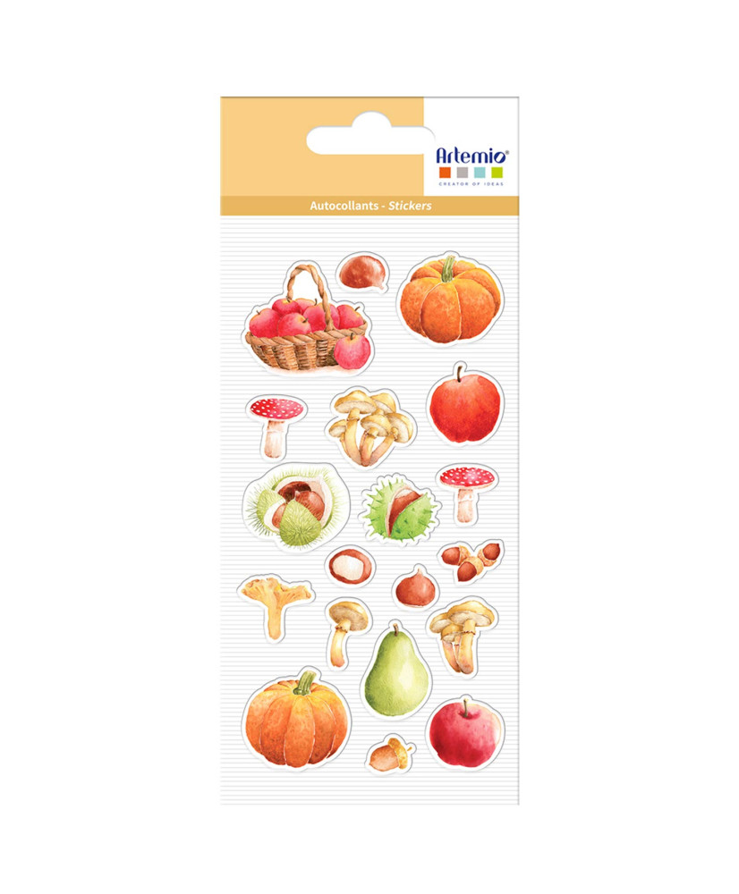 Sticker Puffies - Herbstliches Obst und Gemüse