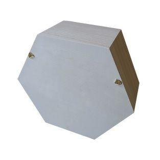 Estante de madera hexagonal 24 x 21 x 10 cm