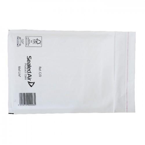20 white bubble-padded envelopes 21,5 x 15 cm