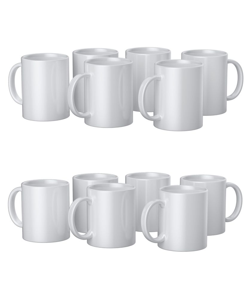 12 tazas de cerámica Cricut para personalizar - Blanco 340 + 425 ml