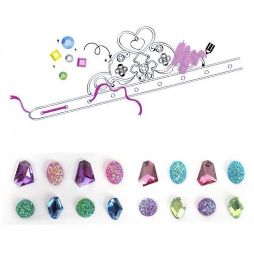 Princess tiara set to customize - multicolored gemstones