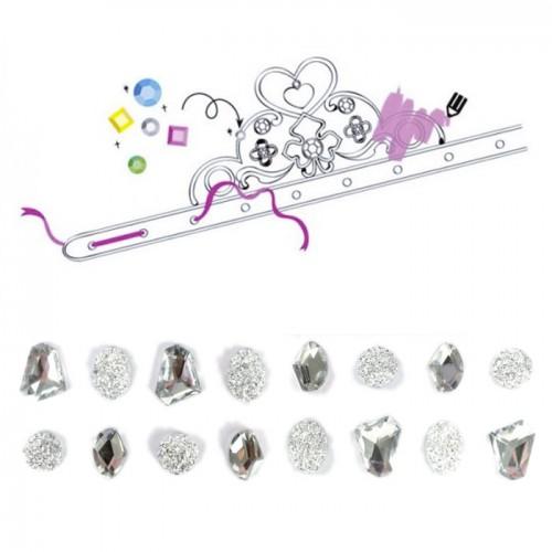 Box tiaras de princesa para personalizar - gemas blancas