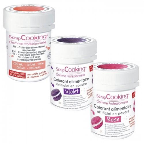 Kit de colorants alimentaires - Rose-violet-corail