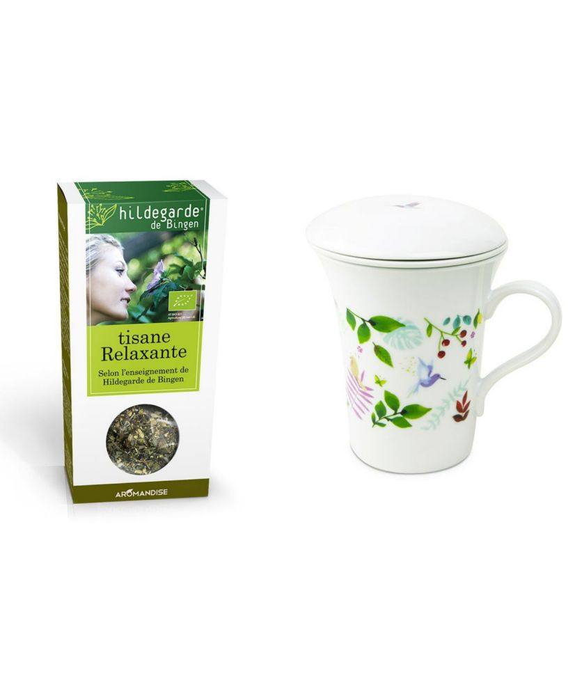 Sachet de Thee / mug avec filtre pour thé frais 300 ml