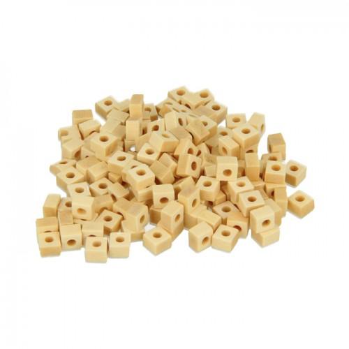 200 square wood beads 5 x 3 mm