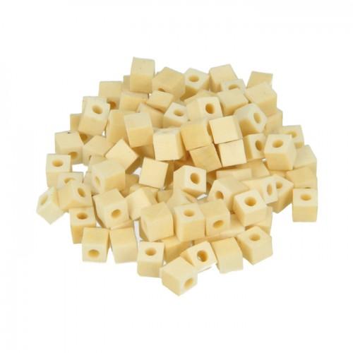 190 square wood beads 5 x 5 mm