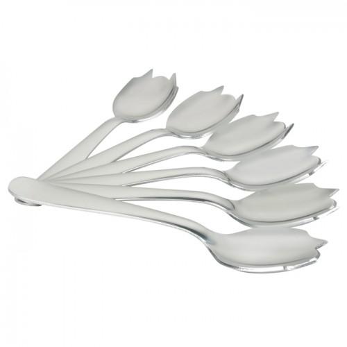 6 stainless steel oyster spoons