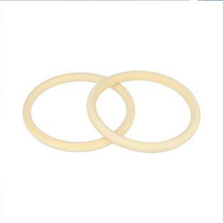 2 pulseras de madera anillos 6,8 cm