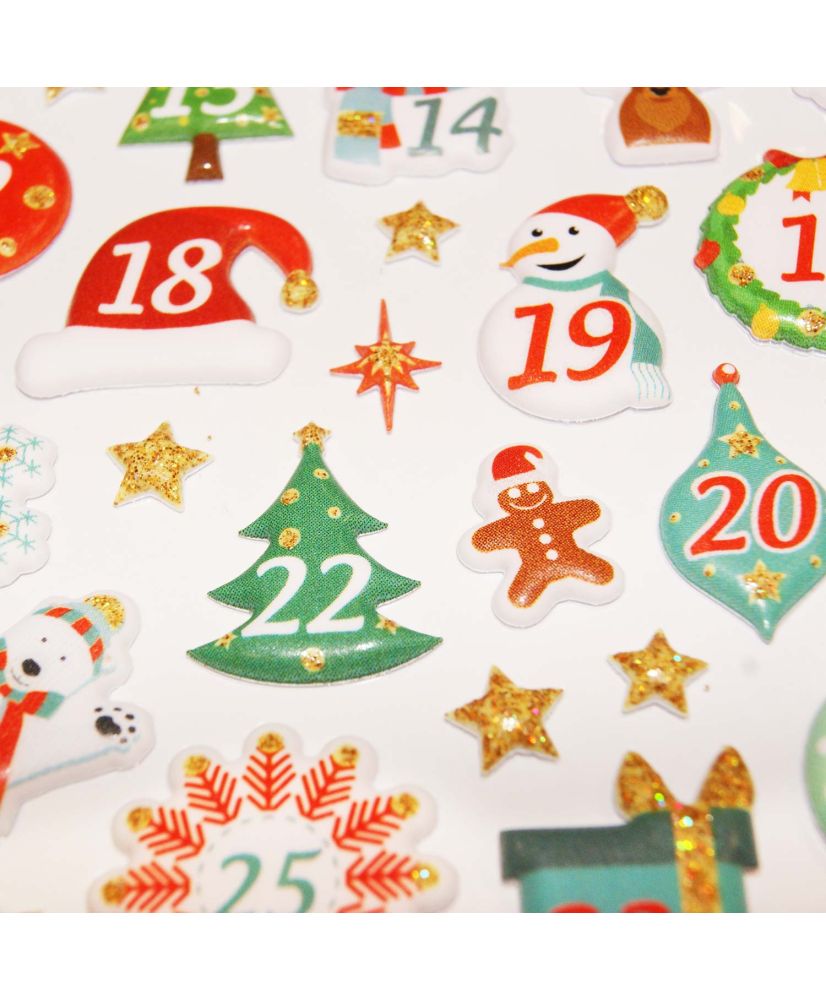 3D foam stickers - Advent calendar