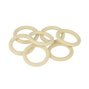 7 anneaux en bois 30 mm