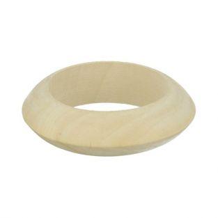 2 pulseras de madera curva 6,8 cm