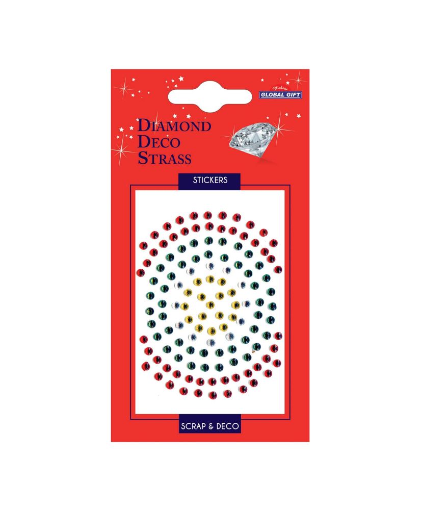 Mehrfarbige Diamant-Strass-Sticker