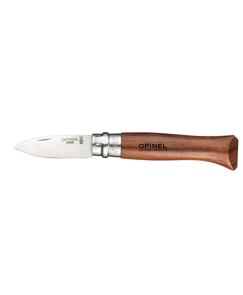 Oyster knife with wooden holder