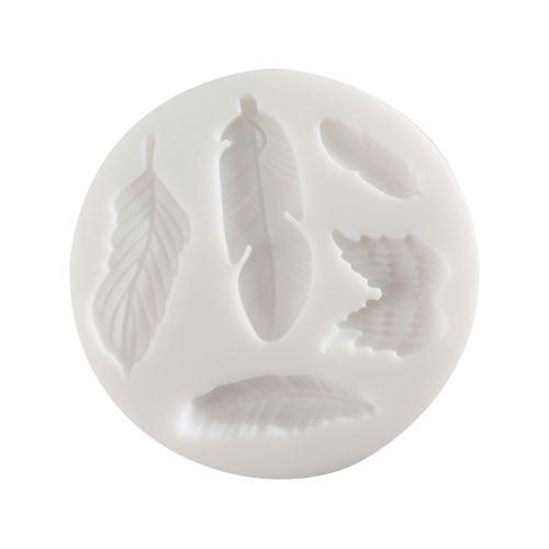 Mini silicone mold for polymer clay - Feathers