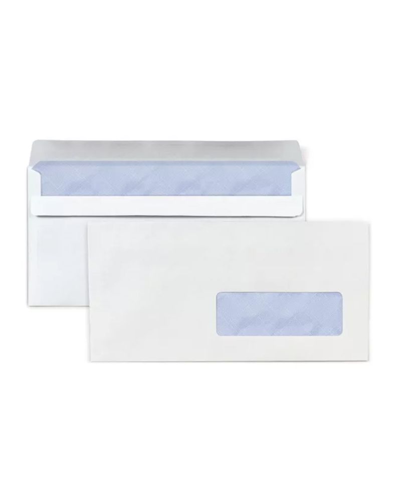 25 sobres de papel blanco con ventana - 11 x 22 cm