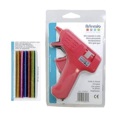 Mini glue gun + glitter glue sticks