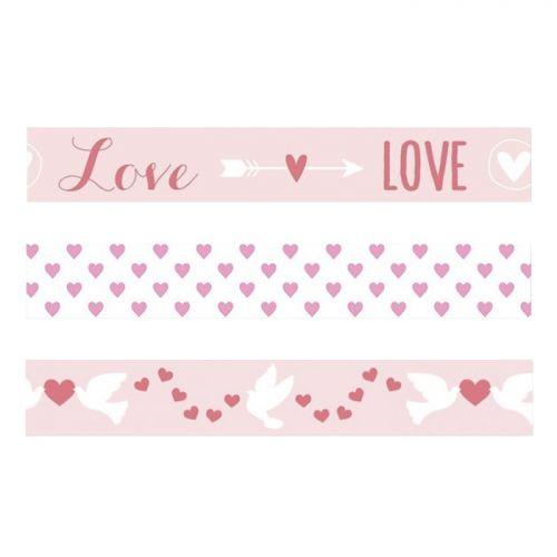 3 cintas adhesivas San Valentín - Love