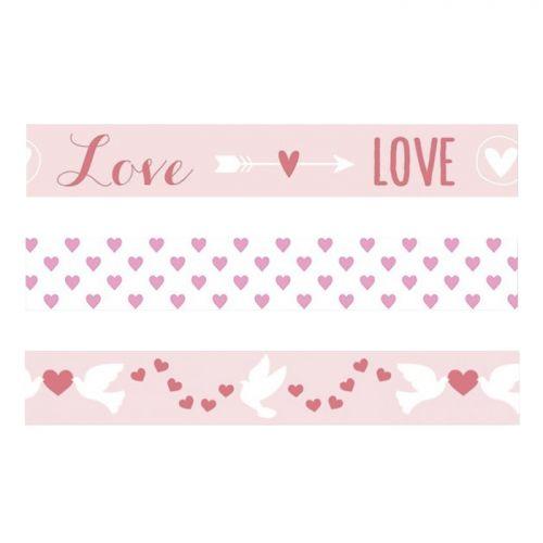 3 St Valentine's Day masking tapes - Love