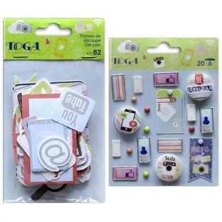 Be Connected Embellishments & Cutouts kit