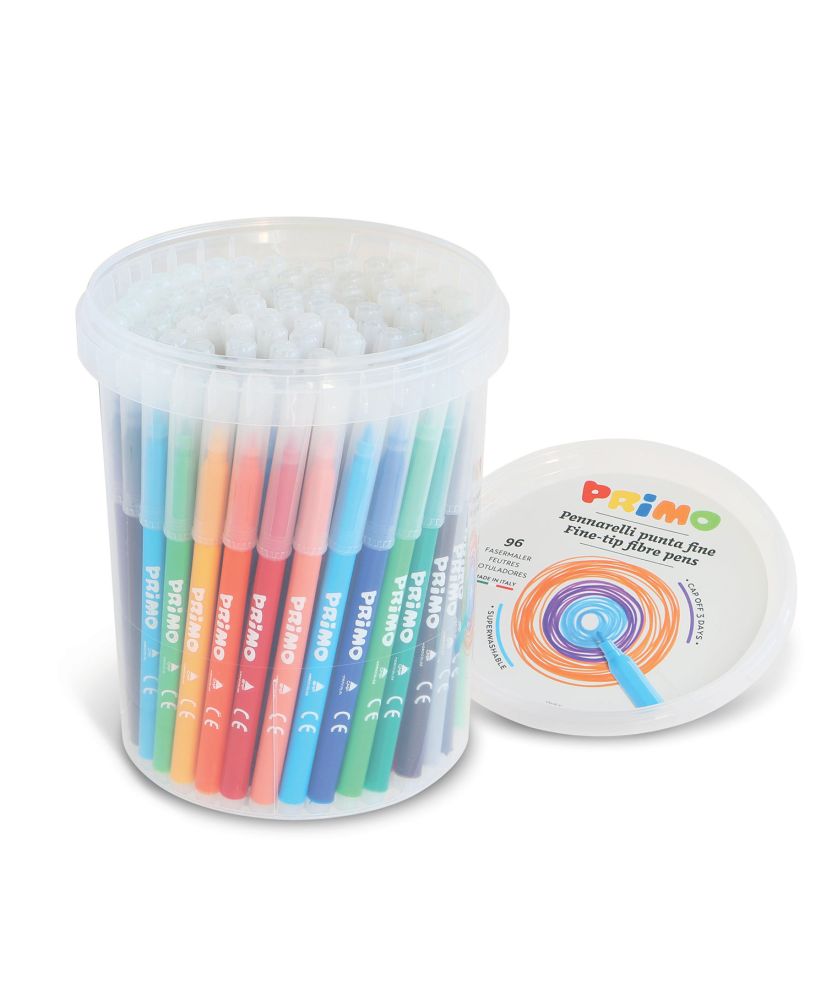 Bucket of 36 large markers + 36 fine point markers