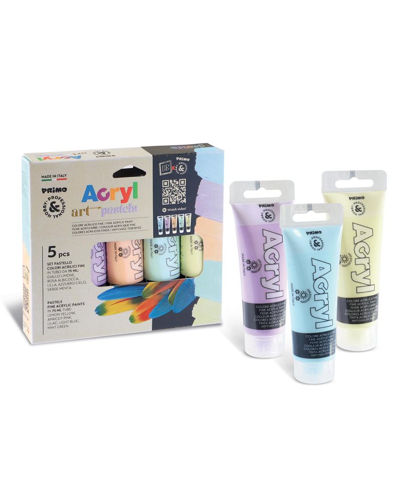 Colori Acrilici Fini Acryl Primo Morocolor, ad Acqua, in Tubetti da 75 ml,  Hobby & Professional