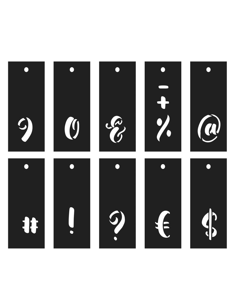 Schablonen Alphabet Kalligraphie