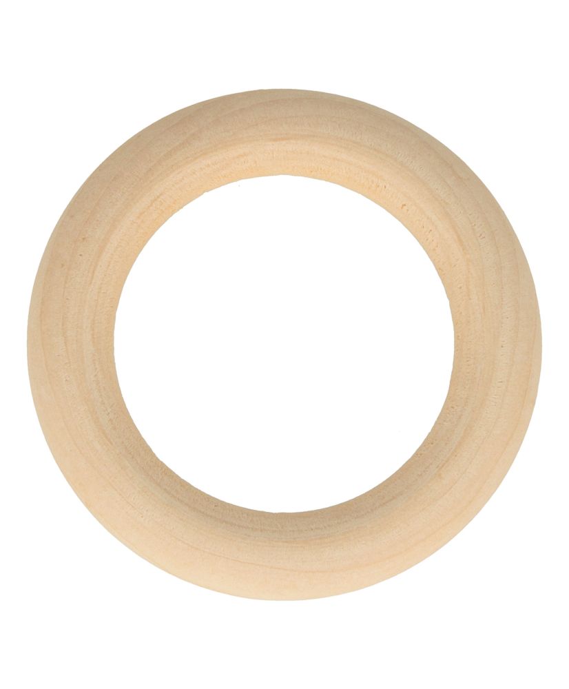 4 anneaux en bois 6 cm