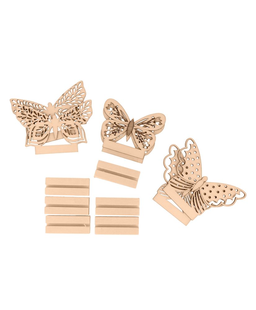 Mini pinzas de madera mariposa para trabajos manuales y scrapbooking