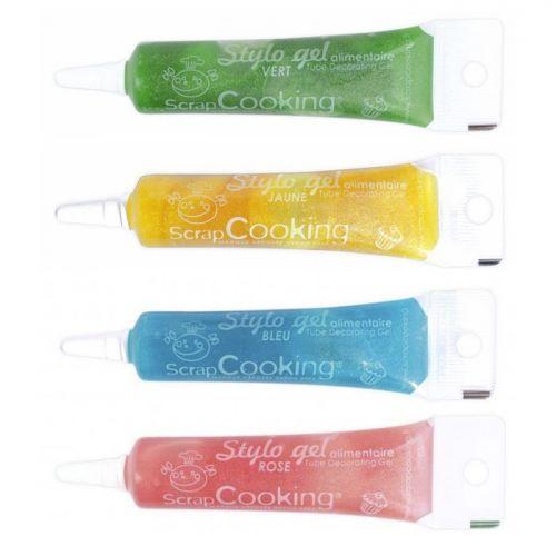 Kit 4 Edible ink pens with glitter
