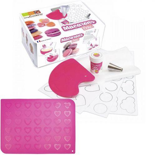 Silicone mats & preparation for Heart -shaped macaroons
