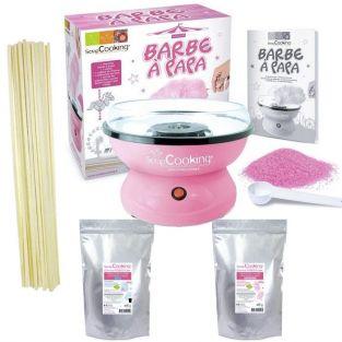 Cotton Candy kit - Machine + pink & blue preparation 800 g + 100 sticks