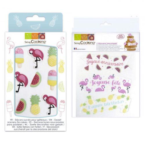 Tropical Birthday Kit - sweet & wafer decorations
