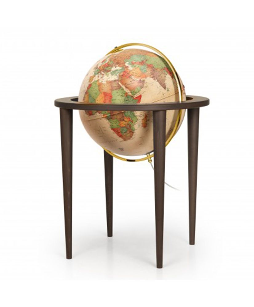 Globe Terrestre décoratif sur Pied en Bois 37 cm