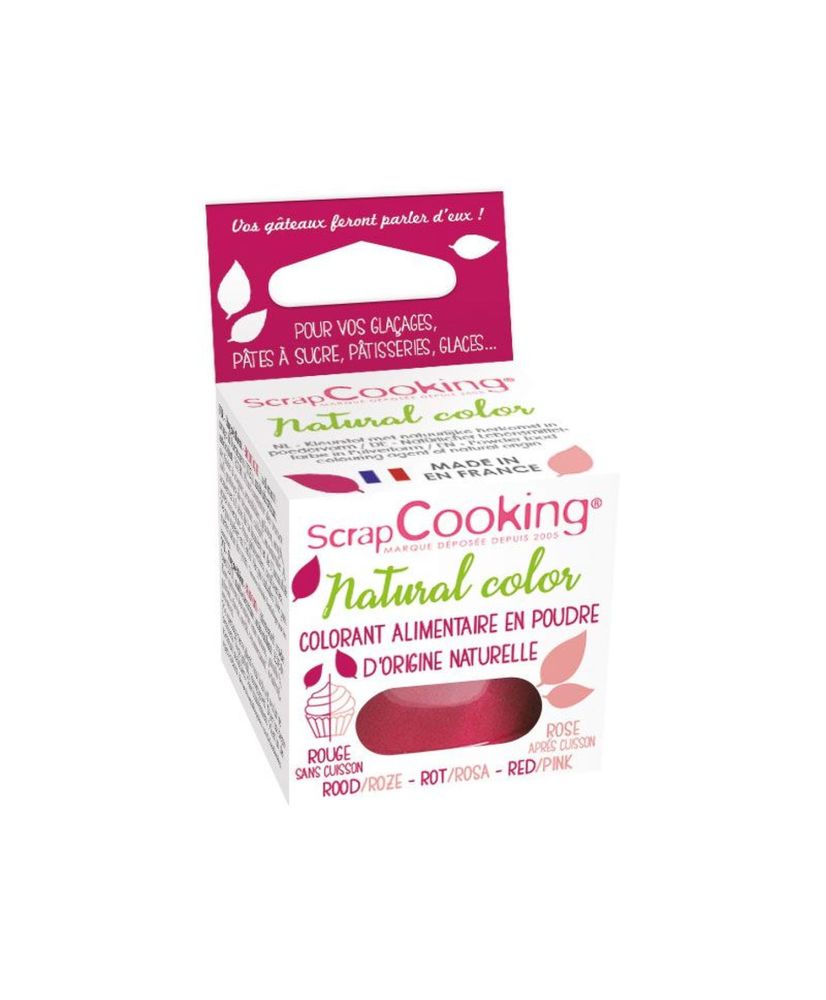Scrapcooking - Colorant Poudre Rose Poudré 5 g - Les Secrets du Chef