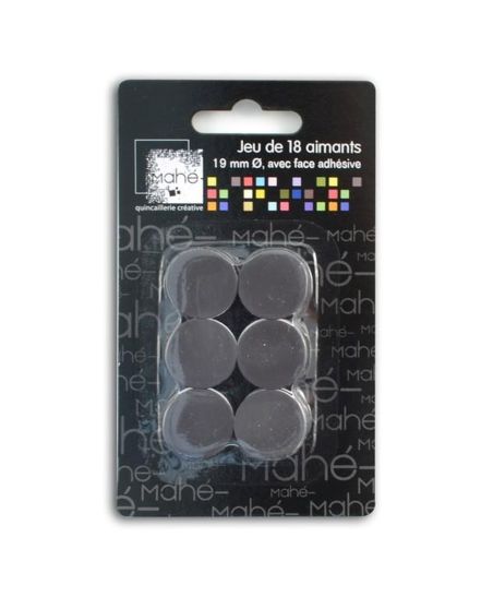 36 magneti adesivi rotondi 1,9 cm
