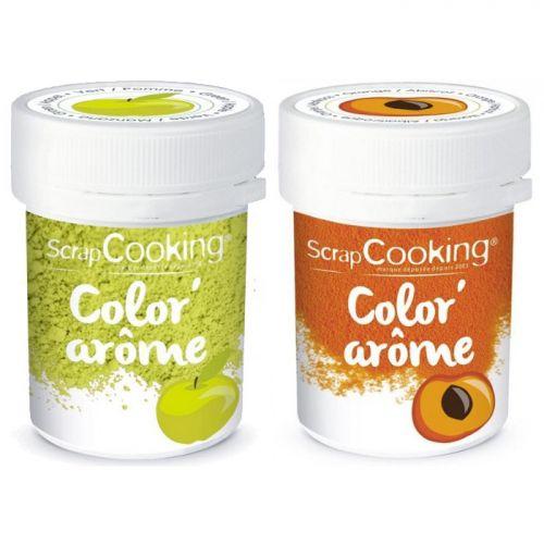 2 Food Colourings with apple & apricot flavours