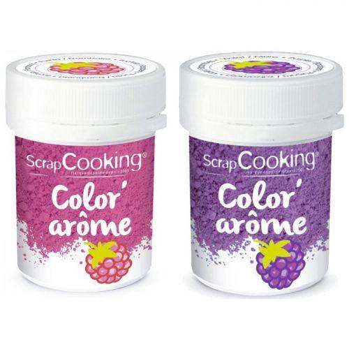 2 Food Colourings with raspberry & blackberry flavours