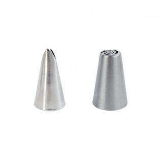 2 stainless steel nozzles - Leaf and Rose