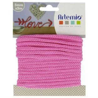 Knitting yarn 5 mm x 5 m - fuchsia