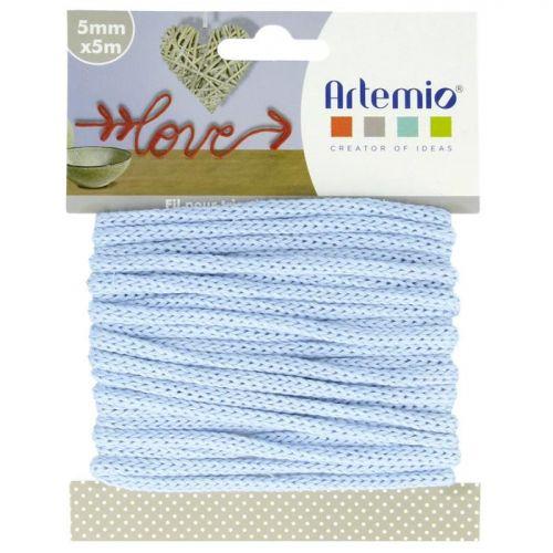 Knitting yarn 5 mm x 5 m - light blue