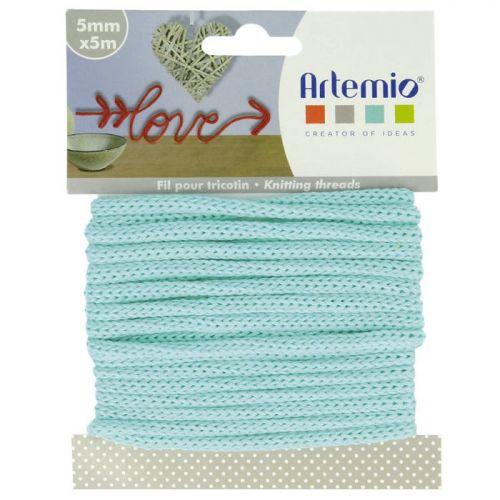 Knitting yarn 5 mm x 5 m - pastel green