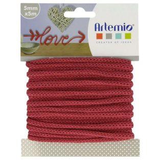 Knitting yarn 5 mm x 5 m - red